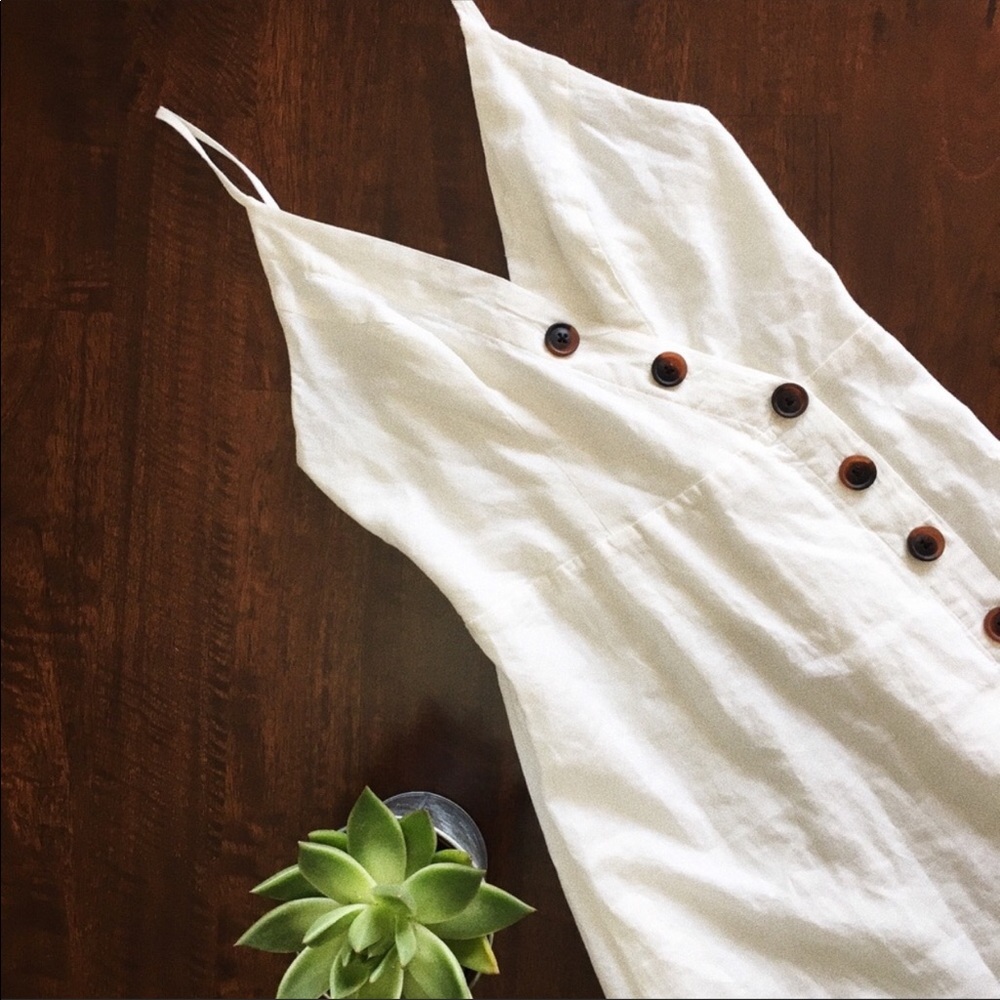 Urban Outfitters White Linen Dress